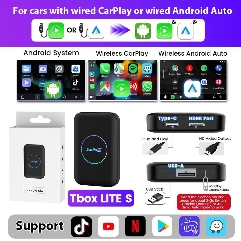 2026 CarlinKit LITE S Android TV Box