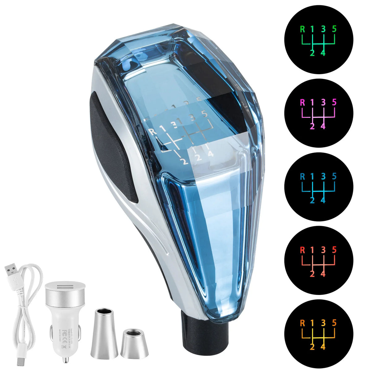 Kristall LED Schaltknauf mit RGB-Beleuchtung