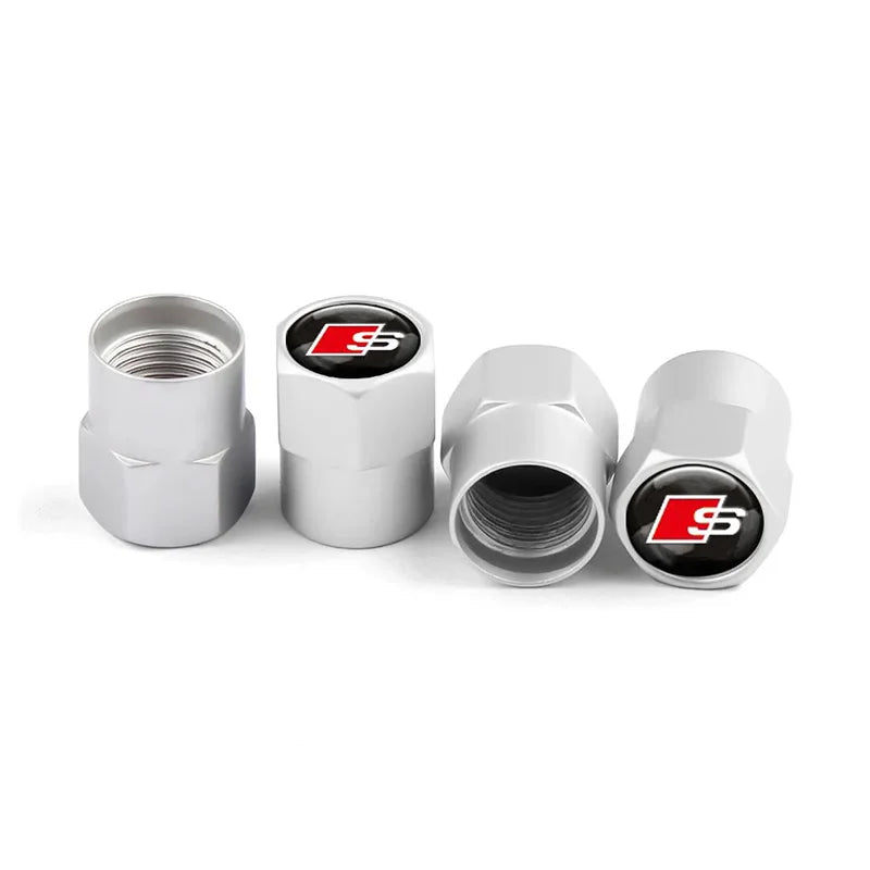 3D Metall Ventilkappen Set für Audi