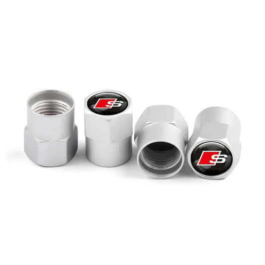 3D Metall Ventilkappen Set für Audi