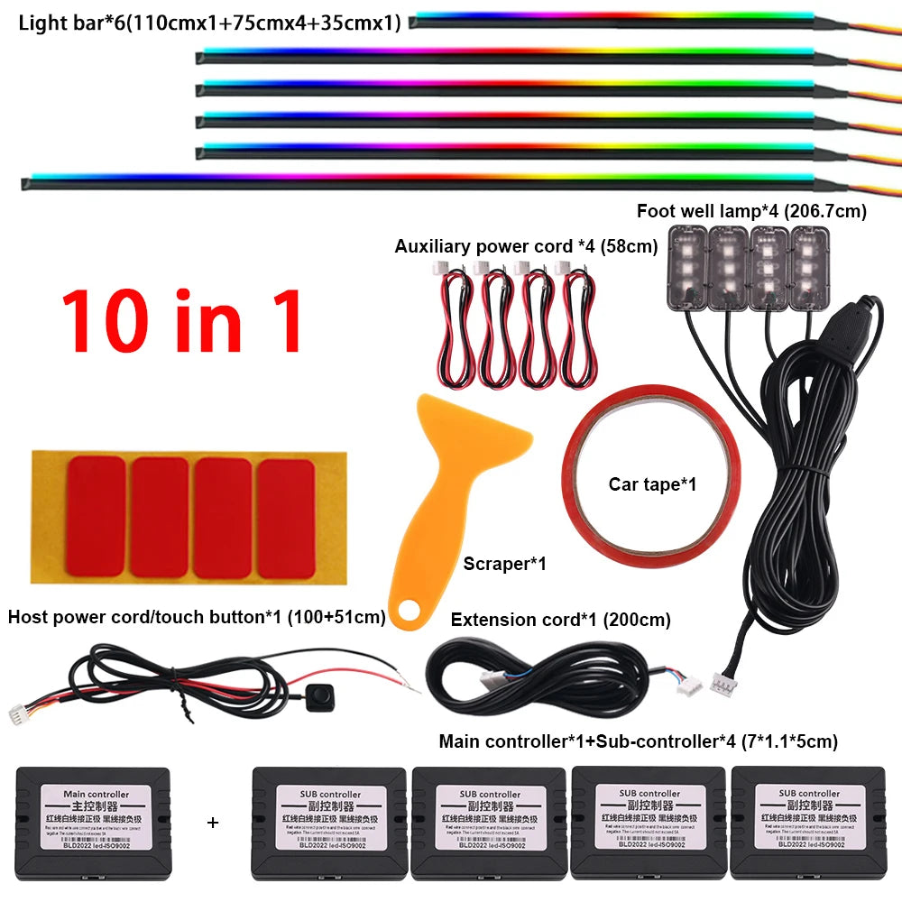 18 in 1 RGB Symphony Auto-Innenraumbeleuchtung