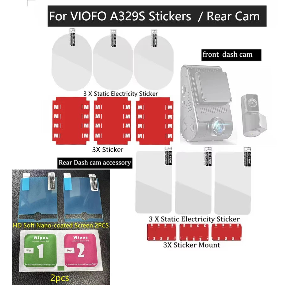 VIOFO A329S/A229 Pro/A229 Plus Aufkleber Set