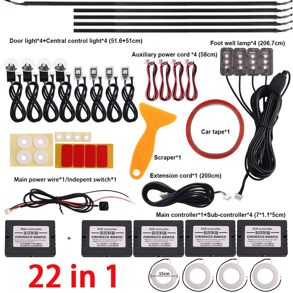 18 in 1 RGB Symphony Auto-Innenraumbeleuchtung