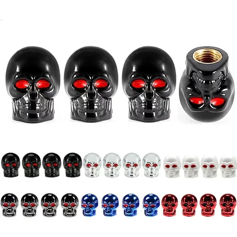 Universal Ventilkappen Skull-Set – SwissGlanzGarage Autopflege Schweiz