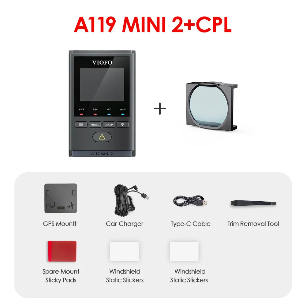VIOFO A119MINI-2 Dash Cam 2K 60FPS