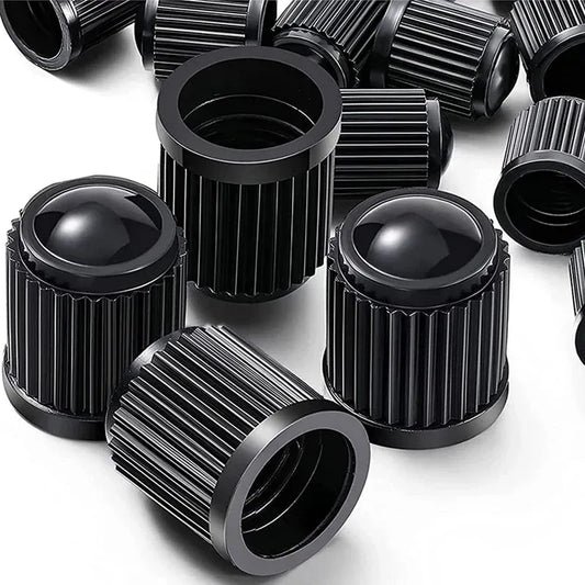 Ventilkappen Set Schwarz – SwissGlanzGarage Autopflege Schweiz