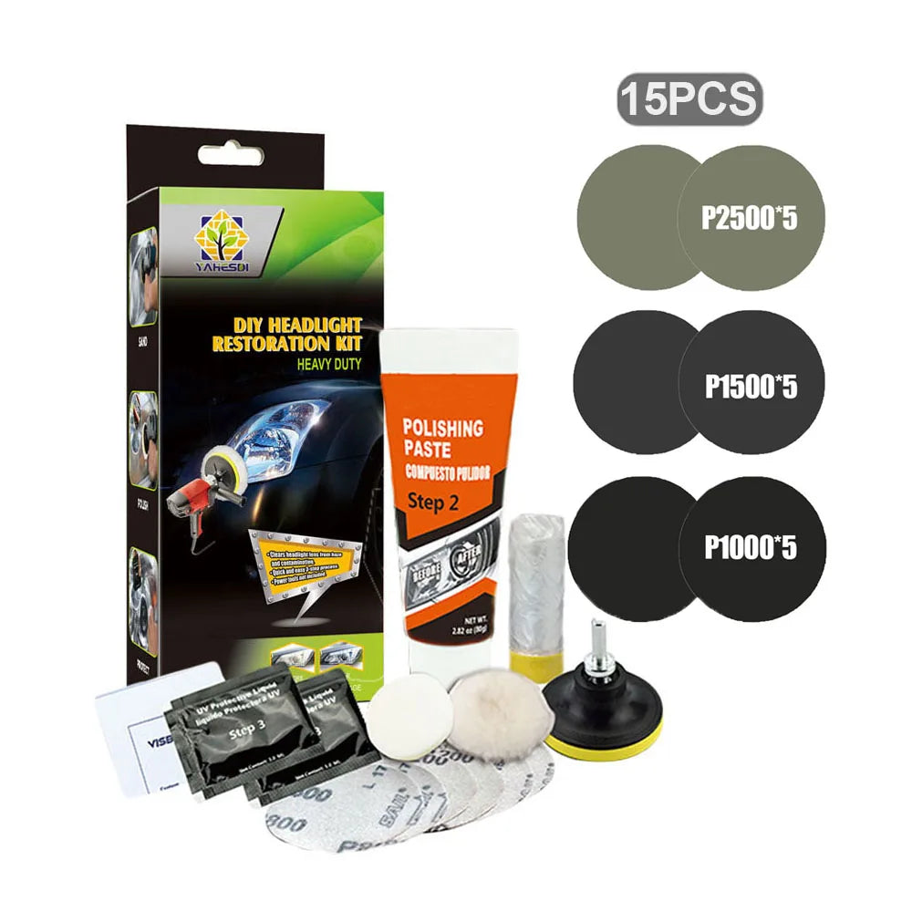 Scheinwerfer-Restaurierungs-Set mit Politur
