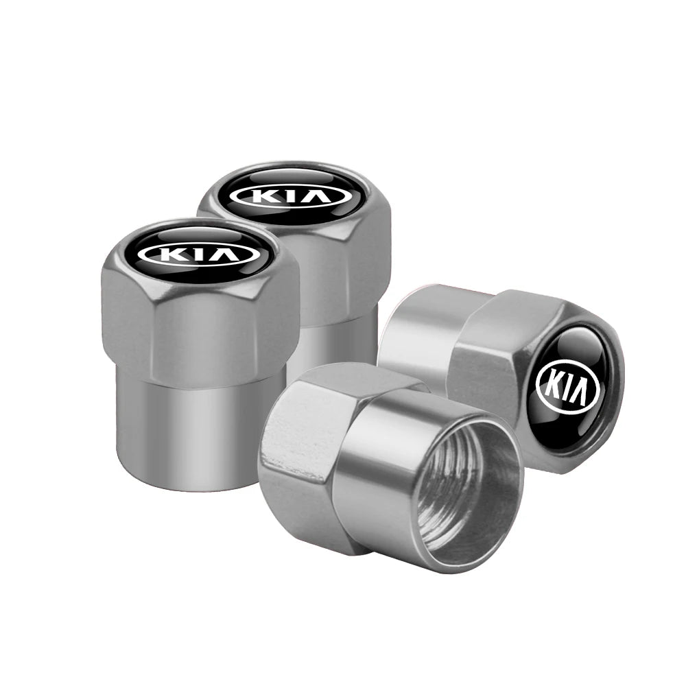 Aluminium Ventilkappen Set für KIA