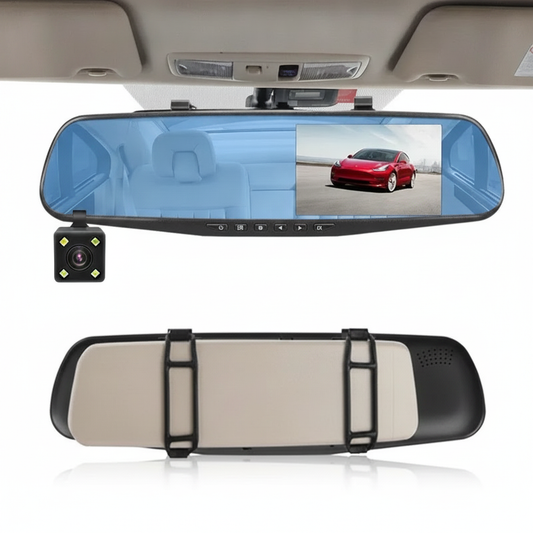 4.3 Zoll Dual-Kamera Rückspiegel Dashcam 1080P