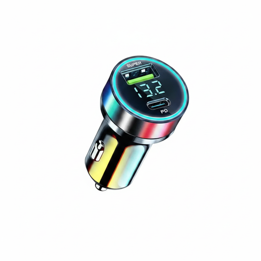 120W Super Fast Auto Ladegeraet USB PD mit Display