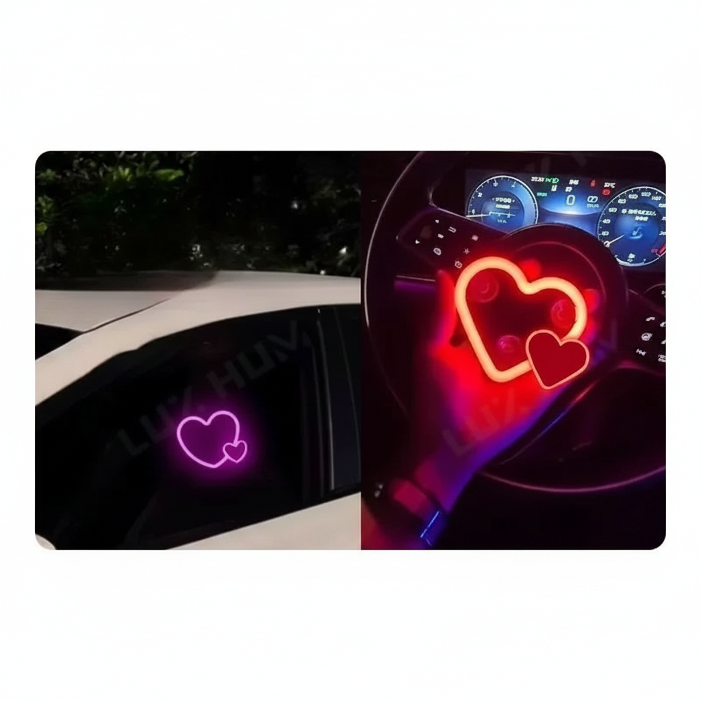 Solar Herz-LED für Auto-Innenraum