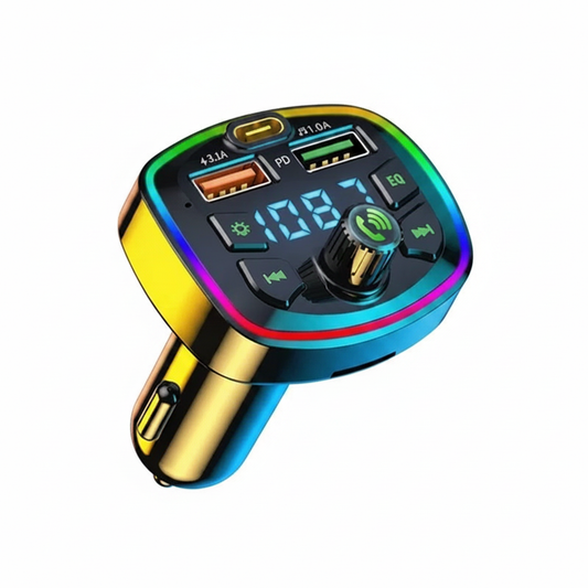 Bluetooth 5.0 FM-Transmitter USB-C Ladegeraet