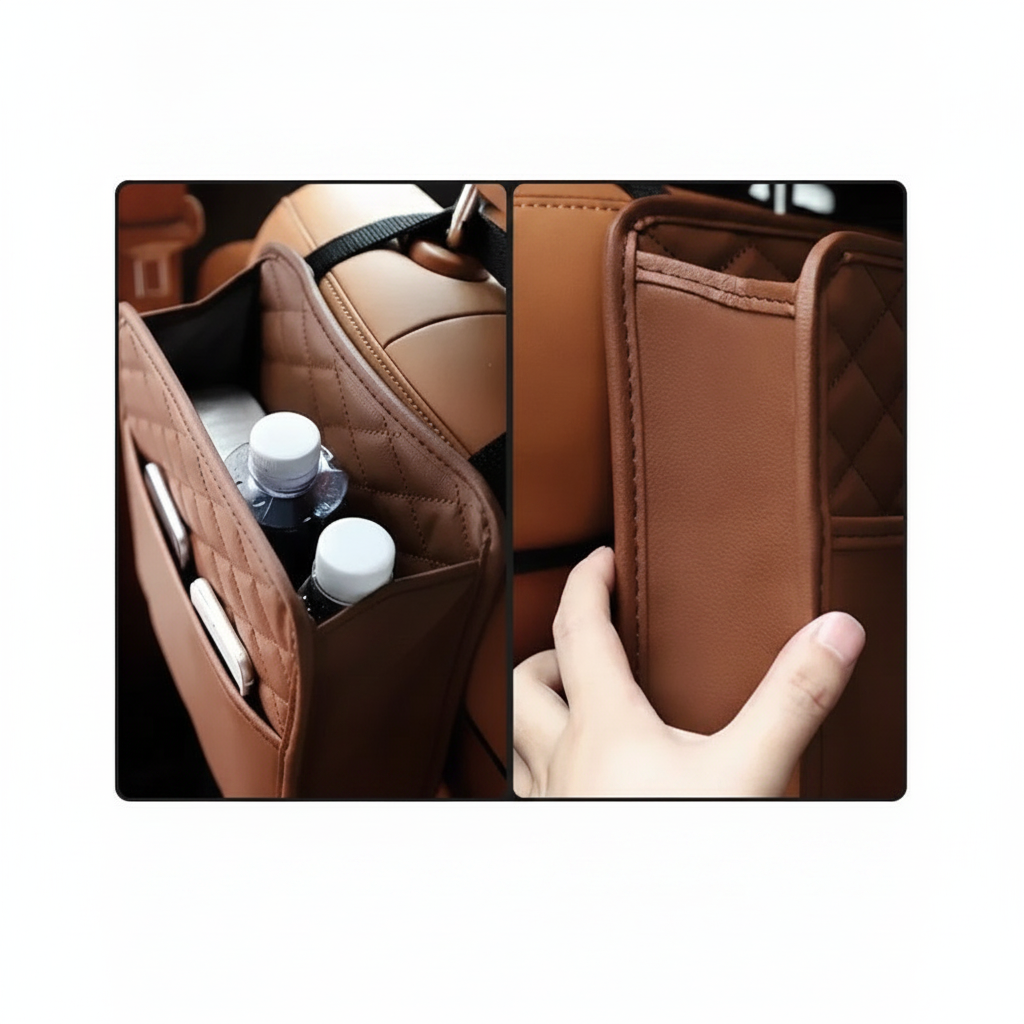 Sitz-Organizer mit Ablagefach braun