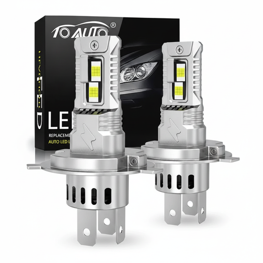 TOAUTO H4 LED Scheinwerfer 100W