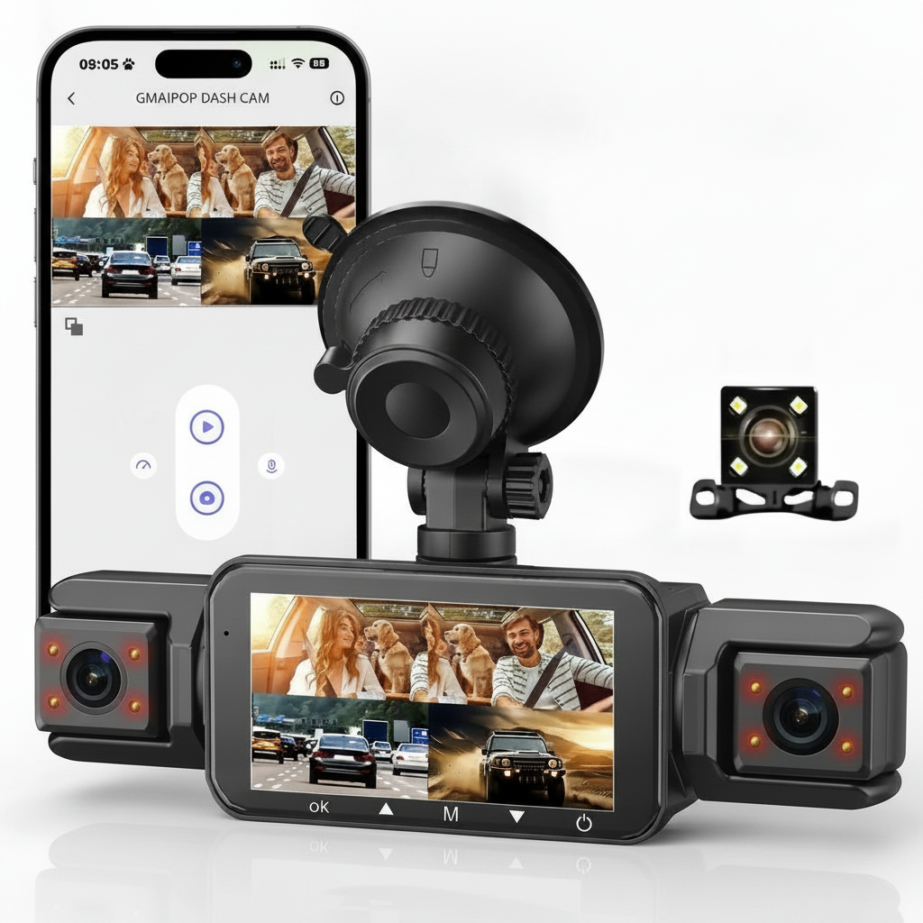 4-Kanal Dashcam FHD 1080P WiFi