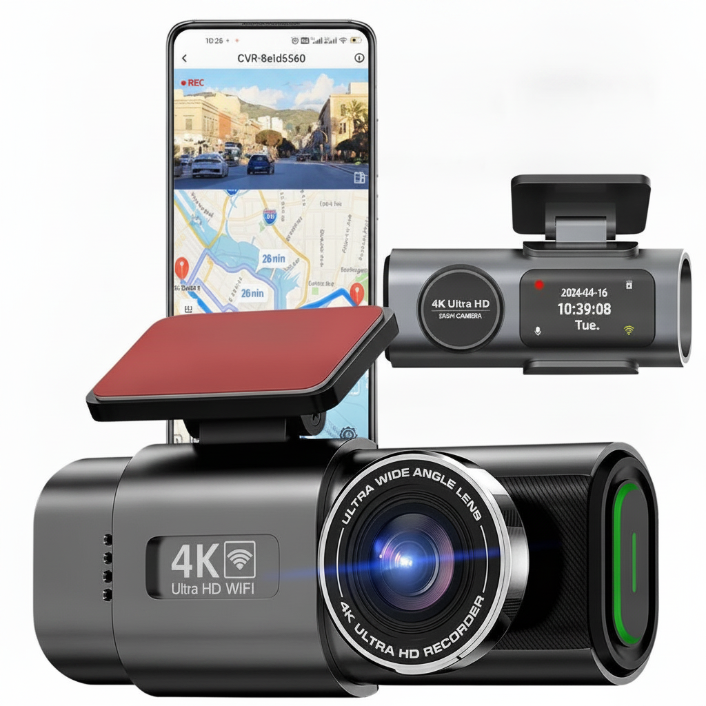 Dashcam 4K UHD mit GPS und Wi-Fi