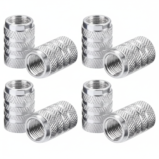 Aluminium Ventilkappen Set Knurling Stil
