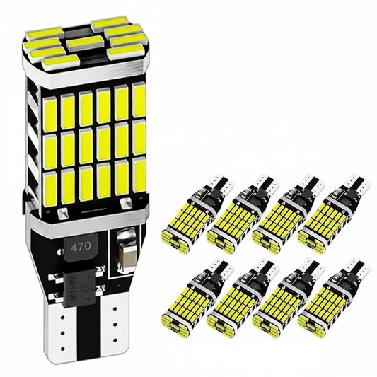 8er Set T15 W16W LED Birnen 12V 24V 6500K